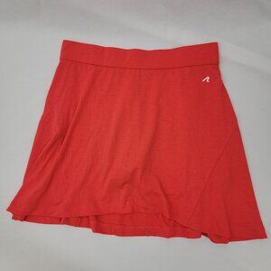REDVANLY Womens Skort Sz SMALL Fay Golf Skirt Shorts RED Solid Preppy Tennis